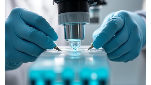 Zinātniskā laboratorija, kas simbolizē augstu pakalpojumu kvalitāti un precizitāti