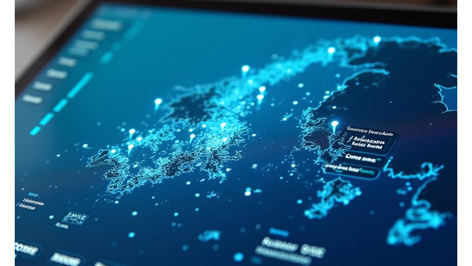 Interaktīvs kartes attēlojums ar vairākiem aktīviem zemūdens sensoru punktiem Baltijas jūrā, katrs ar reāllaika datu grafikiem.