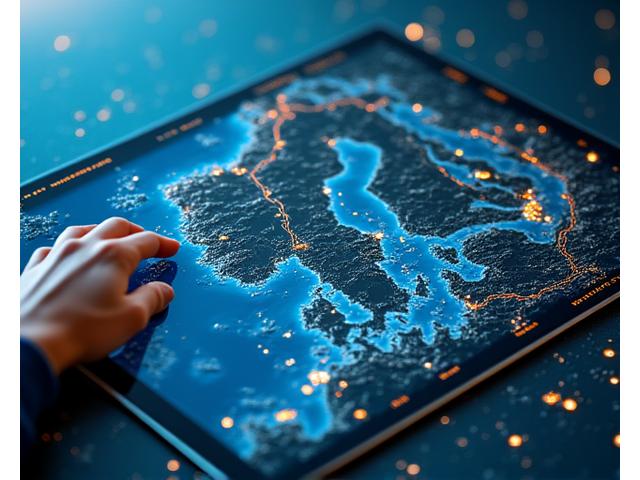 Interaktīva Baltijas jūras karte ar zivju migrācijas maršrutiem, ko izseko ar GPS datiem, uzrādot lašu, zušu un reņģu ceļus.